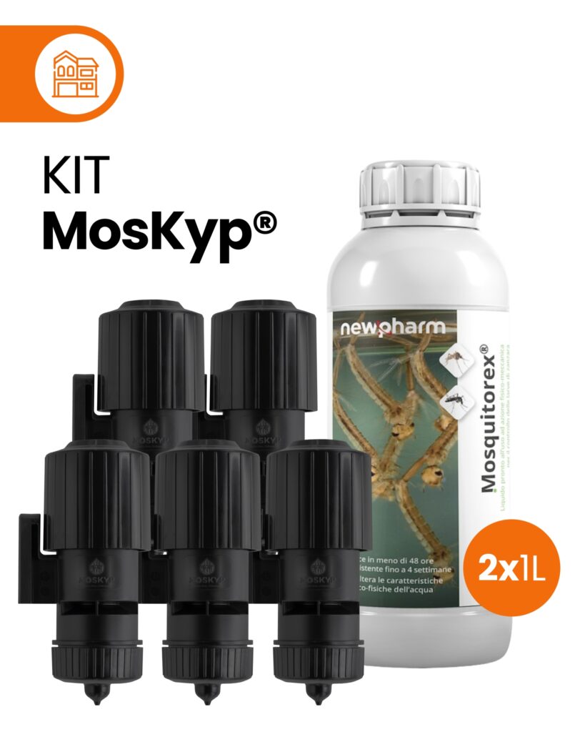 kit moskyp villetta grande - 5 dispositivi e 2 flaconi da 1 litro