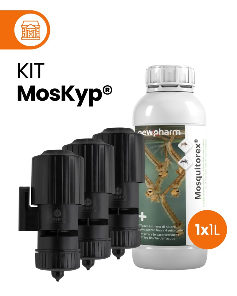 kit moskyp villetta piccola - 3 dispositivi + 1 flacone da 1 litro